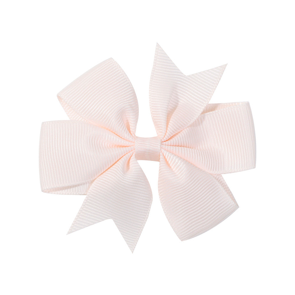 Wholesale 10pcs DIY Handmade Baby Dovetail V Ribbed Ribbon Bow Hairpin